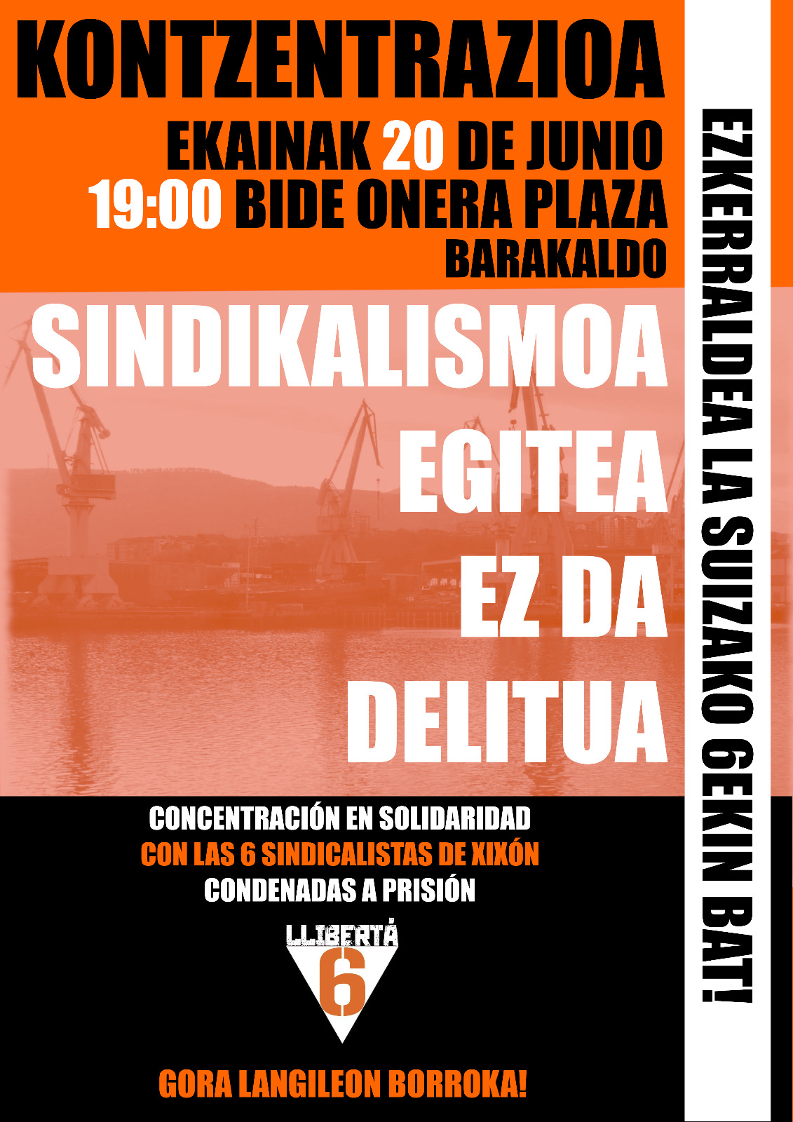 Concentración de apoyo a Las 6 de La Suiza